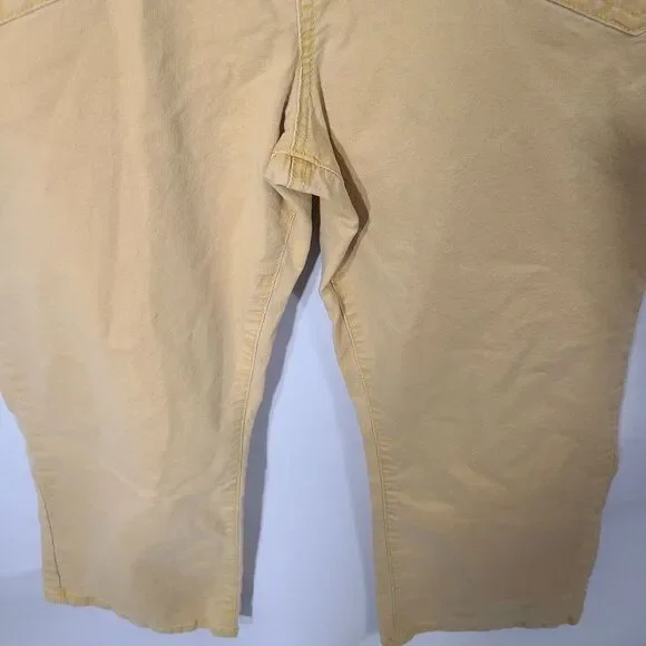 Kensie Jeans Yellow The Savannah High Rise Flare Crop 14/32 Casual Denim‎ - Picture 4 of 7